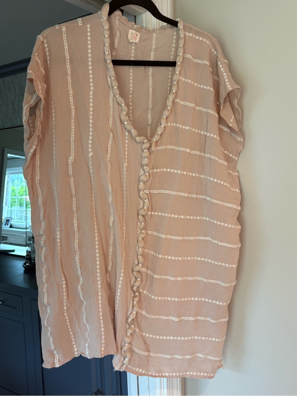 Surf Gypsy Tunic with Stripe & Braided Trim